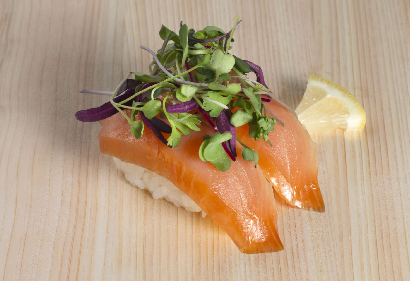 Microgreens Oil Smoked Salmon