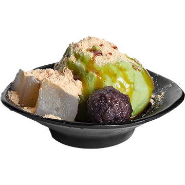 Matcha Ice Cream With Warabimochi
