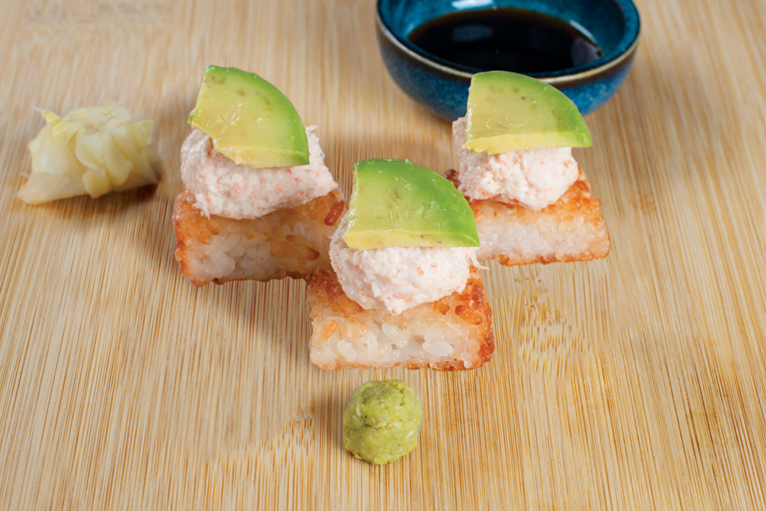 Crispy Rice with Snow Crab Mayo