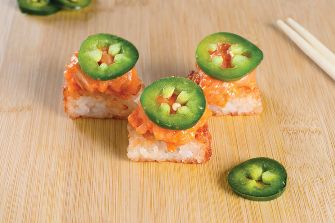 Crispy Rice with Spicy Salmon