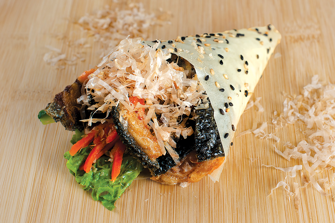 Salmon Skin Hand Roll - Soy Paper