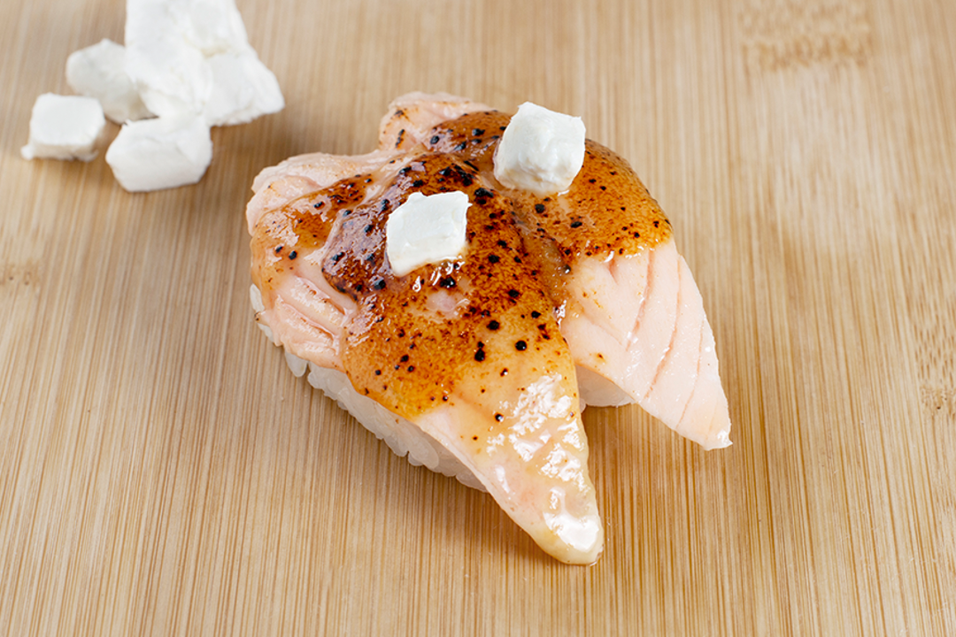 Seared Salmon with Miso Cream Cheese*