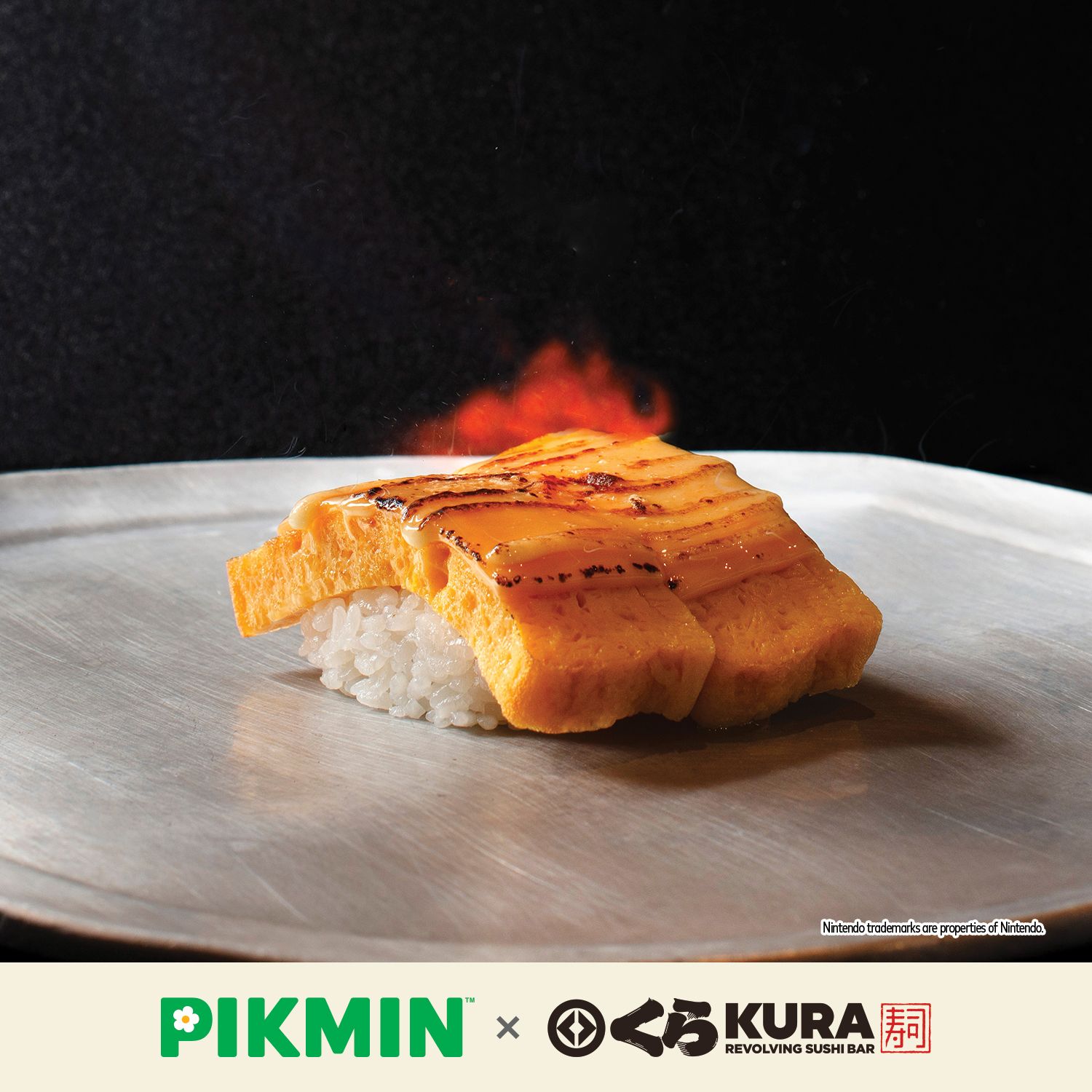 Photo by Emily J. Davis for Kura Sushi_Pikmin Bikkura Pon Collaboration Food Special_Yellow Pikmin Cheese Tamago_3