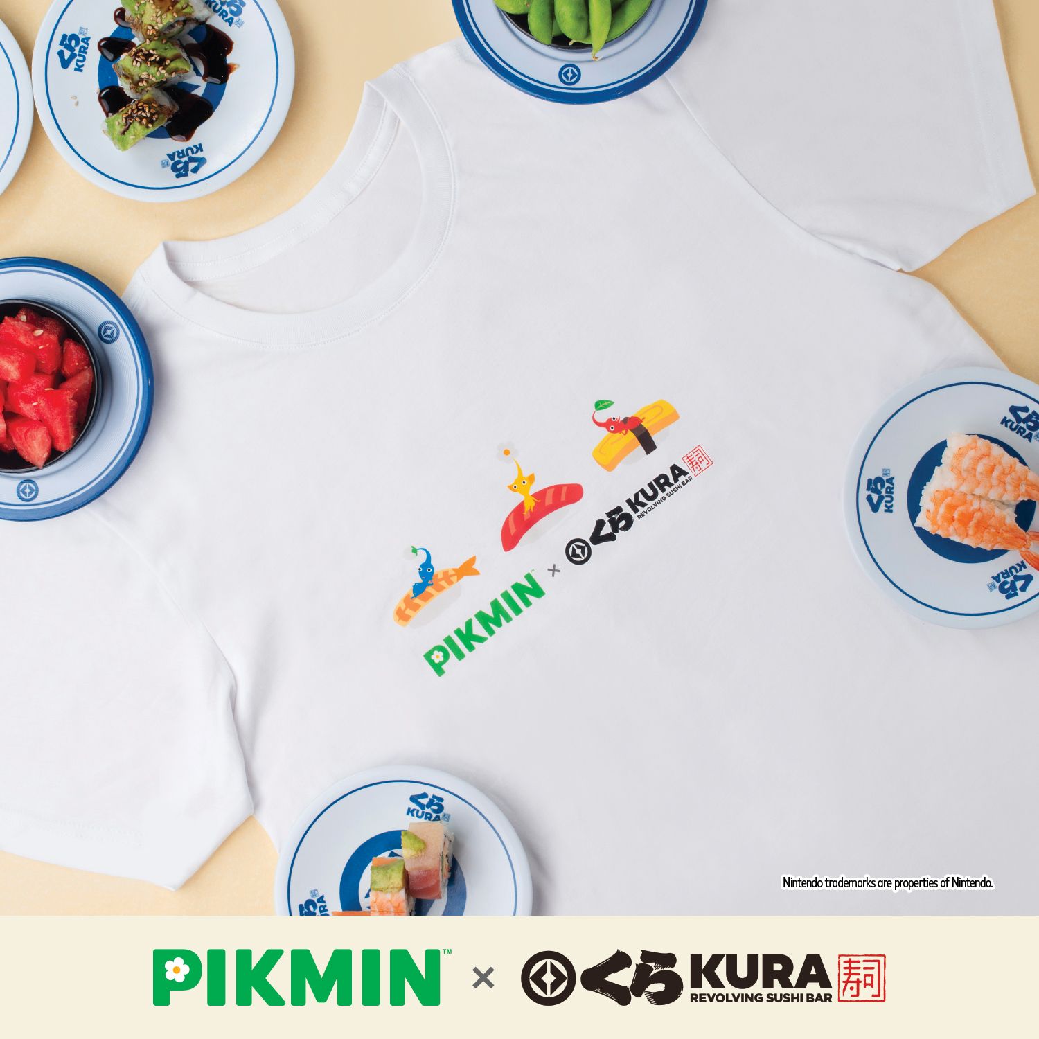 Photo by Emily J. Davis for Kura Sushi_Pikmin Bikkura Pon Collection_T-shirt